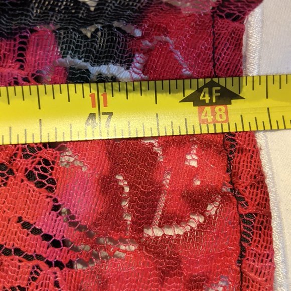 Anthropologie Tracy Reese Noisette Red Roses Floral Lace Tulle Dress Size 2 - Picture 12 of 15